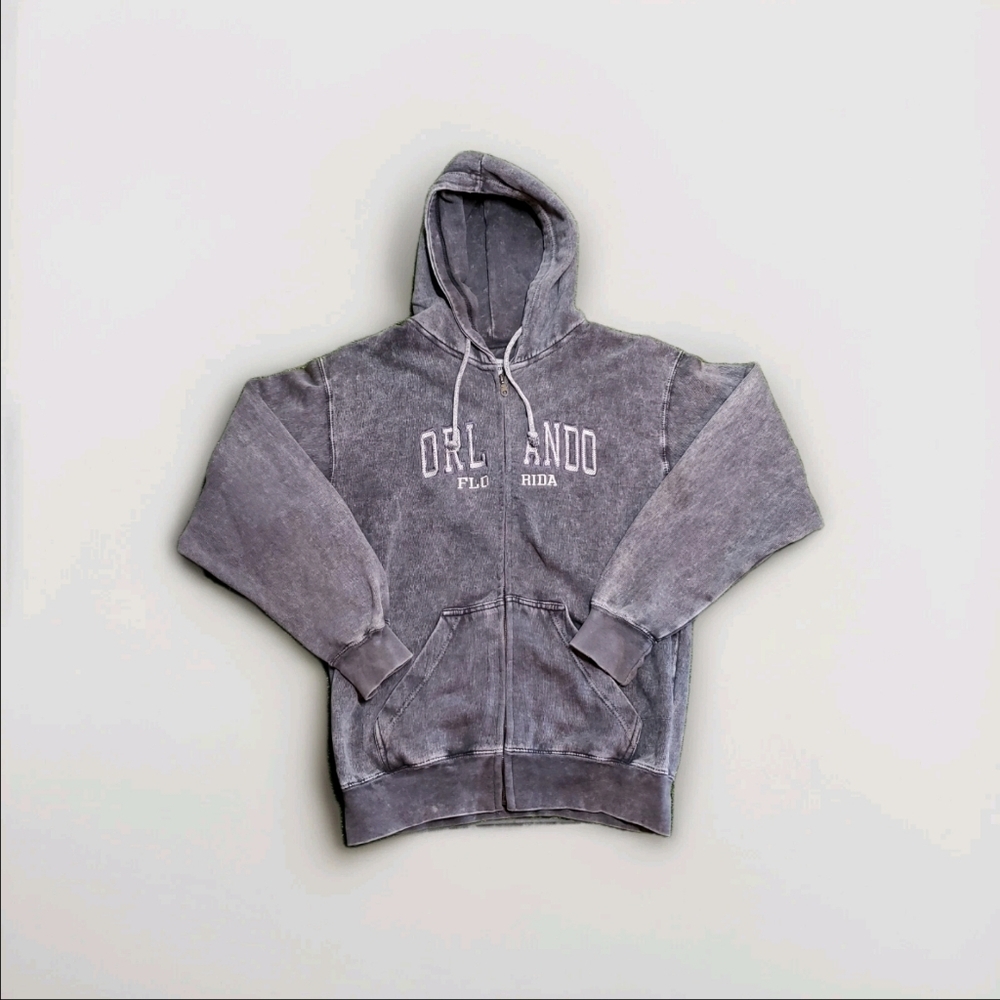 Vtg Orlando Florida Hoodie Adults M Cool Coverups Full Zip Sweatshirt USA H1
